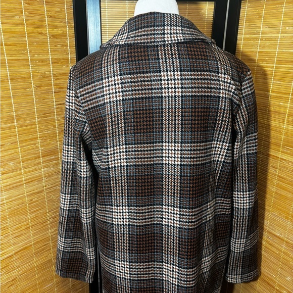 SHEIN Black and Brown Blazer Classic Double-Breasted Jacket - Picture 4 of 6